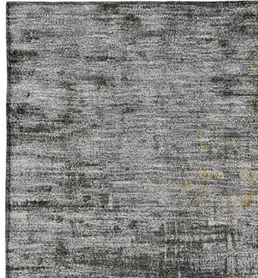 Chocolate And Beige Abstract Washable Area Rug With UV Protection Photo 3