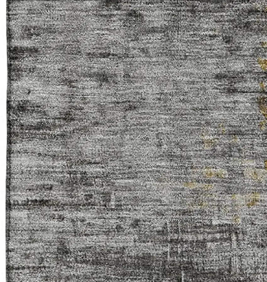 Chocolate And Beige Abstract Washable Area Rug With UV Protection Photo 3