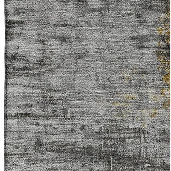 Chocolate And Beige Abstract Washable Area Rug With UV Protection Photo 3