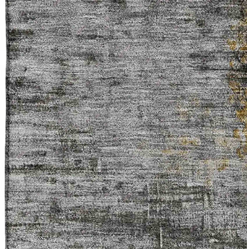 Chocolate And Beige Abstract Washable Area Rug With UV Protection Photo 3