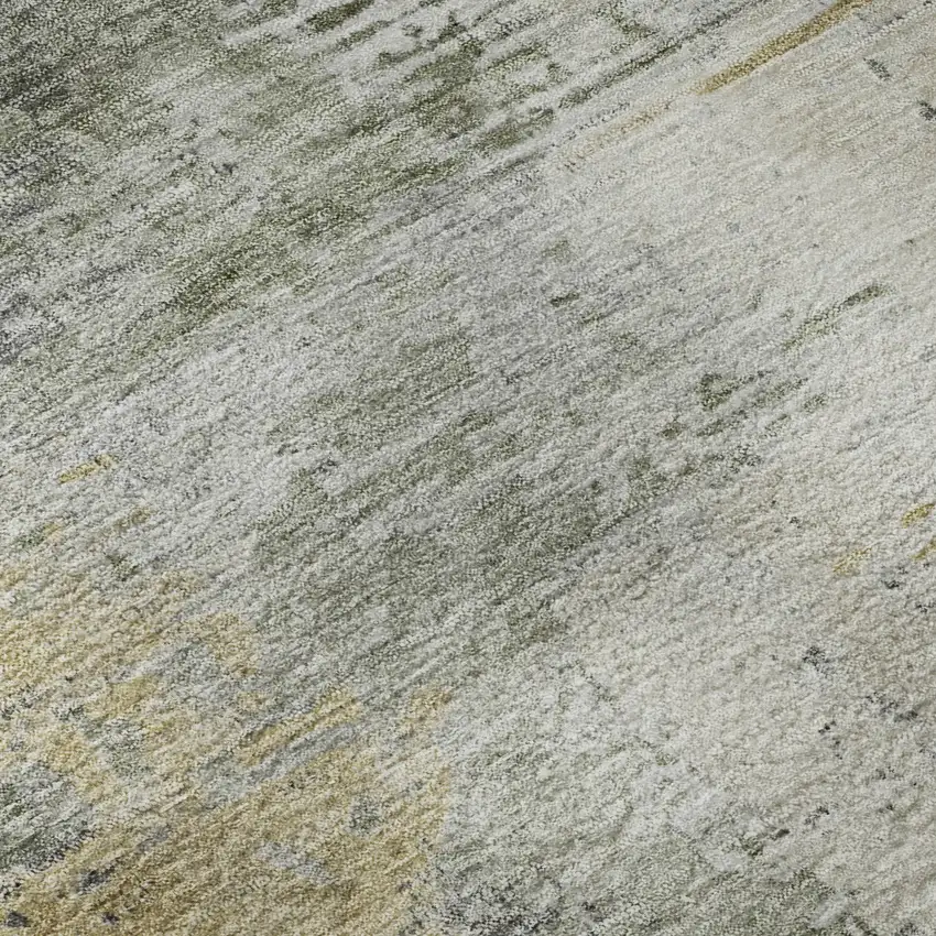 Chocolate And Beige Abstract Washable Area Rug With UV Protection Photo 8