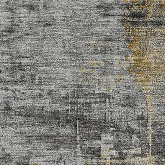 Chocolate And Beige Abstract Washable Area Rug With UV Protection Photo 3