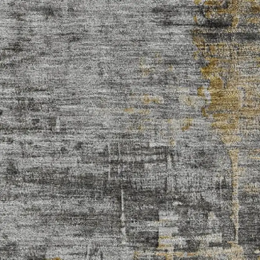 Chocolate And Beige Abstract Washable Area Rug With UV Protection Photo 3