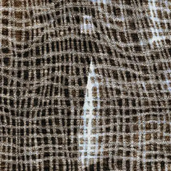 Chocolate And Beige Abstract Washable Area Rug With UV Protection Photo 3