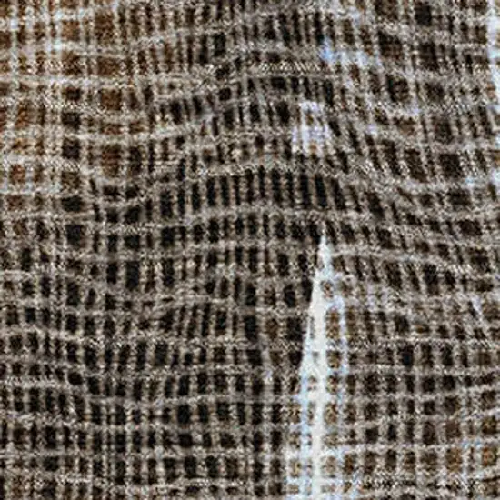 Chocolate And Beige Abstract Washable Area Rug With UV Protection Photo 3