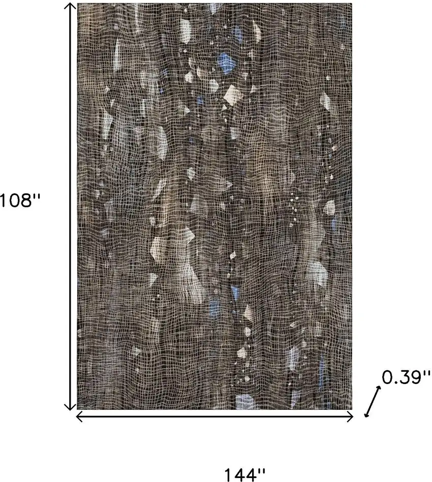 Chocolate And Beige Abstract Washable Area Rug With UV Protection Photo 9