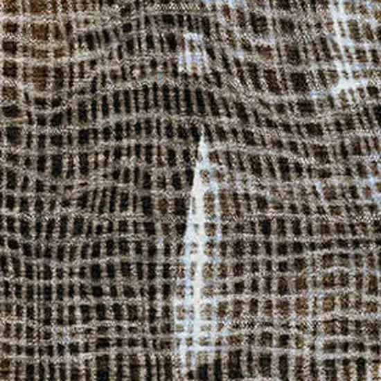 Chocolate And Beige Abstract Washable Area Rug With UV Protection Photo 3