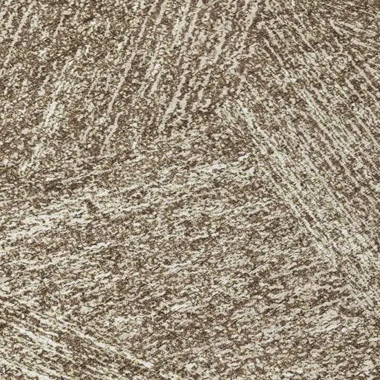 Chocolate And Beige Abstract Washable Indoor Outdoor Area Rug Photo 7