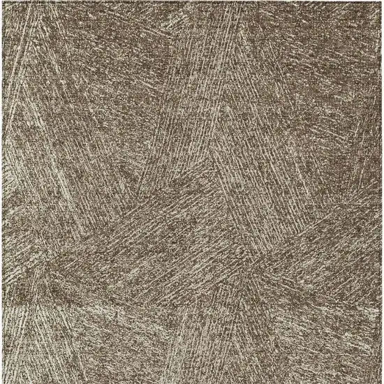 Chocolate And Beige Abstract Washable Indoor Outdoor Area Rug Photo 5