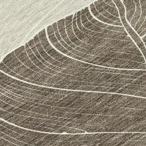 Photo of Chocolate And Beige Floral Washable Indoor Outdoor Area Rug