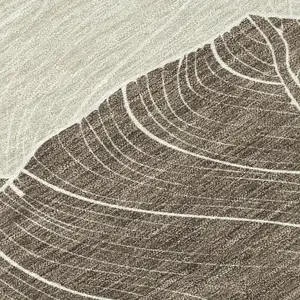 Photo of Chocolate And Beige Floral Washable Indoor Outdoor Area Rug