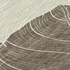 Photo of Chocolate And Beige Floral Washable Indoor Outdoor Area Rug