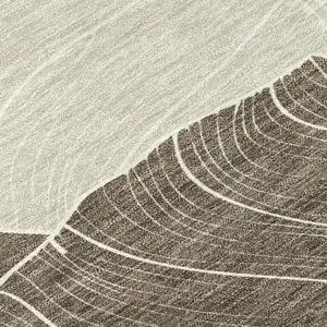 Photo of Chocolate And Beige Floral Washable Indoor Outdoor Area Rug