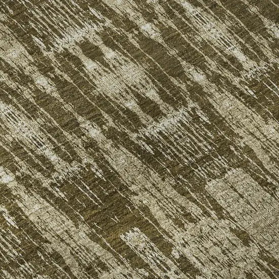 Chocolate And Beige Moroccan Washable Area Rug With UV Protection Photo 7