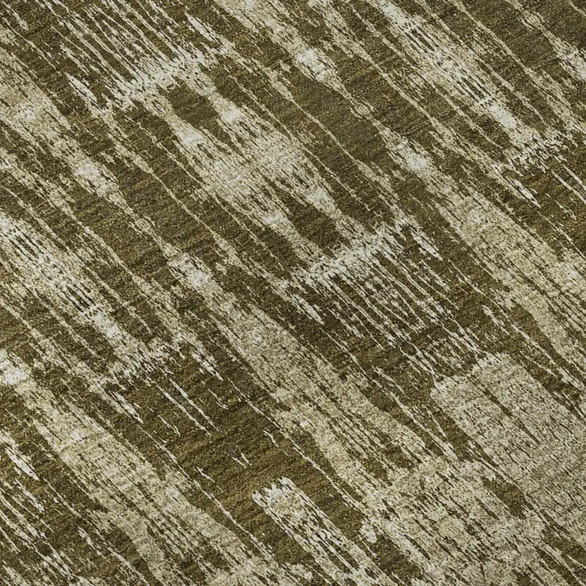 Chocolate And Beige Moroccan Washable Area Rug With UV Protection Photo 7