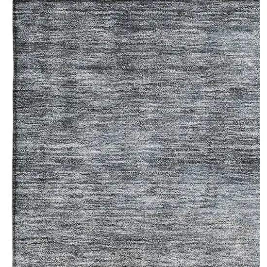 Chocolate And Blue Abstract Washable Area Rug With UV Protection Photo 2