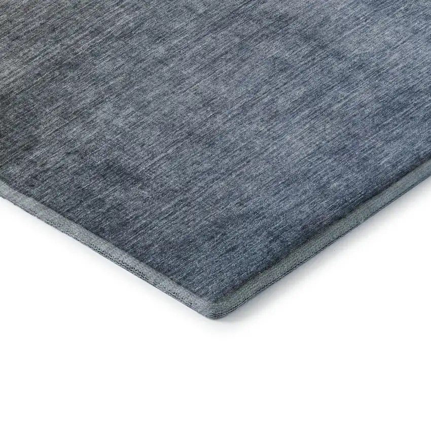 Chocolate And Blue Ombre Washable Area Rug With UV Protection Photo 8