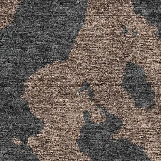 Chocolate And Brown Abstract Washable Area Rug With UV Protection Photo 2