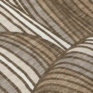Photo of Chocolate And Brown Abstract Washable Indoor Outdoor Area Rug