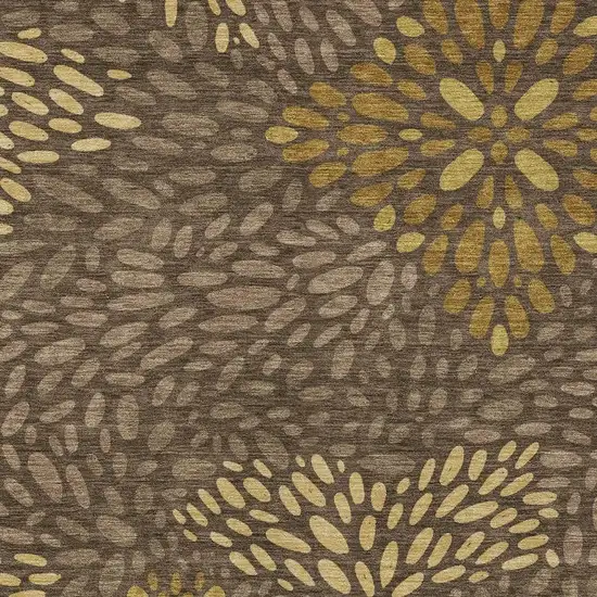 Chocolate And Brown Abstract Washable Indoor Outdoor Area Rug Photo 2