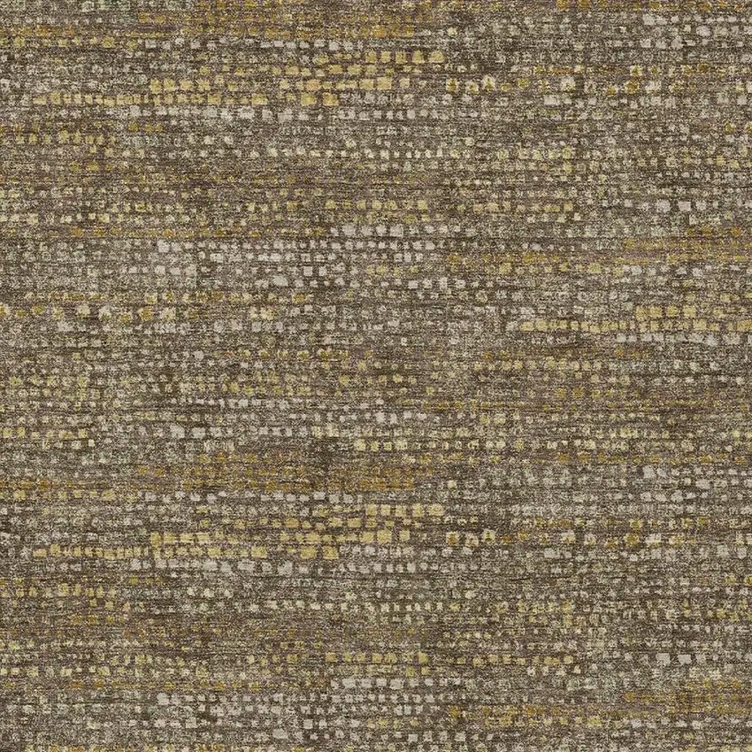 Chocolate And Brown Abstract Washable Indoor Outdoor Area Rug Photo 2