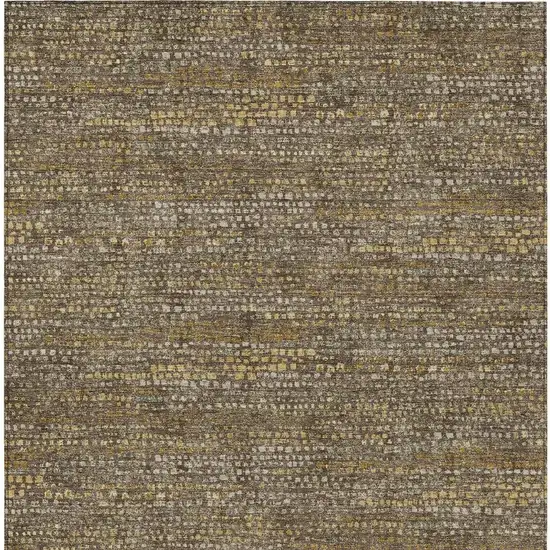 Chocolate And Brown Abstract Washable Indoor Outdoor Area Rug Photo 3