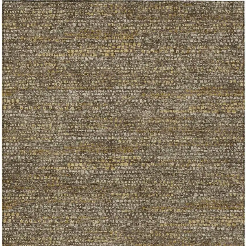 Chocolate And Brown Abstract Washable Indoor Outdoor Area Rug Photo 3