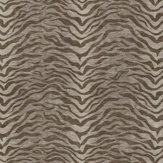 Chocolate And Brown Animal Print Washable Indoor Outdoor Area Rug Photo 3