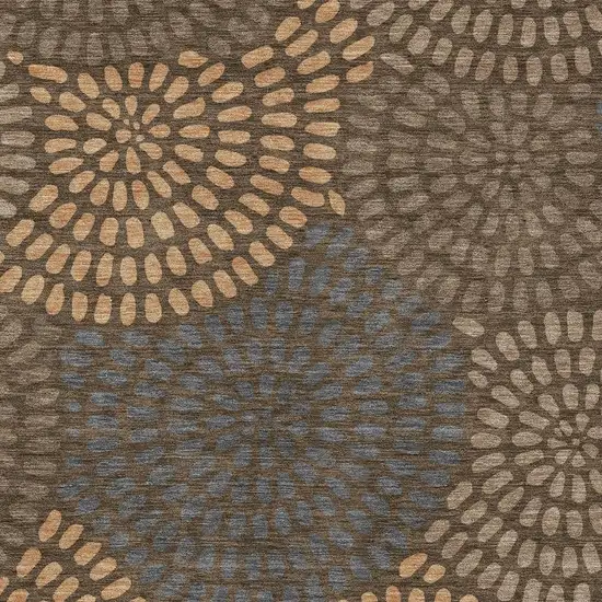 Chocolate And Brown Geometric Washable Indoor Outdoor Area Rug Photo 3