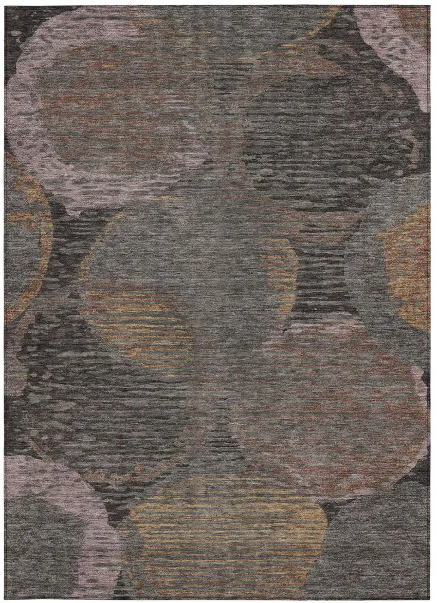 Chocolate And Brown Geometric Washable Indoor Outdoor Area Rug Photo 4