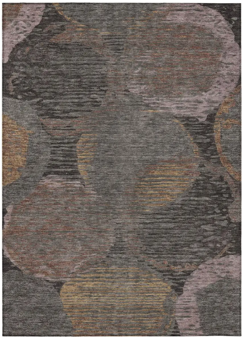 Chocolate And Brown Geometric Washable Indoor Outdoor Area Rug Photo 2