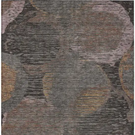 Chocolate And Brown Geometric Washable Indoor Outdoor Area Rug Photo 4