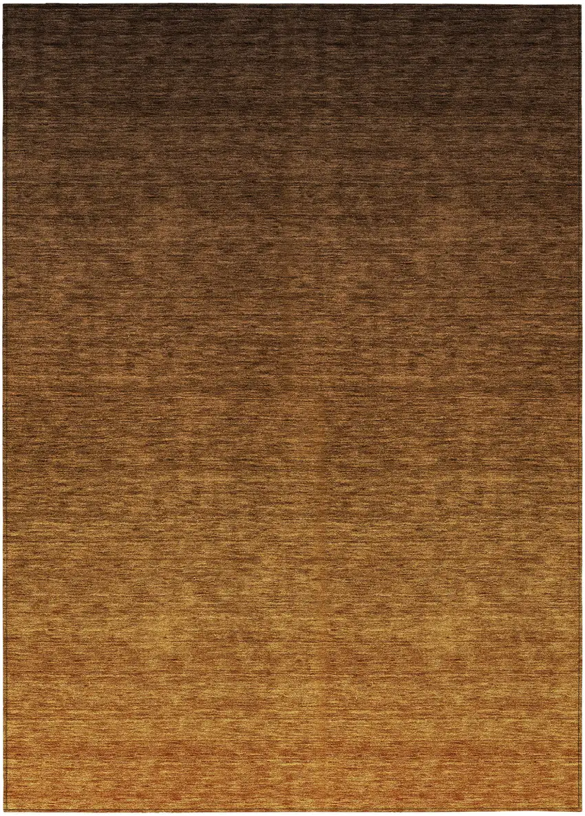 Chocolate And Brown Ombre Washable Indoor Outdoor Area Rug Photo 2