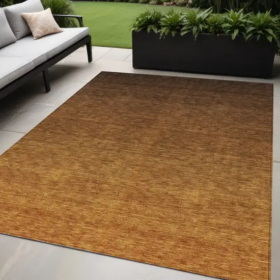 Chocolate And Brown Ombre Washable Indoor Outdoor Area Rug Photo 1