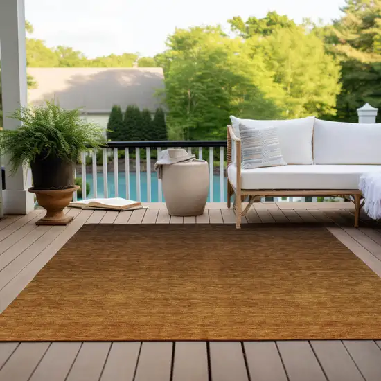 Chocolate And Brown Ombre Washable Indoor Outdoor Area Rug Photo 9