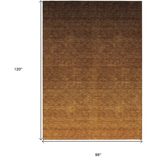 Chocolate And Brown Ombre Washable Indoor Outdoor Area Rug Photo 3