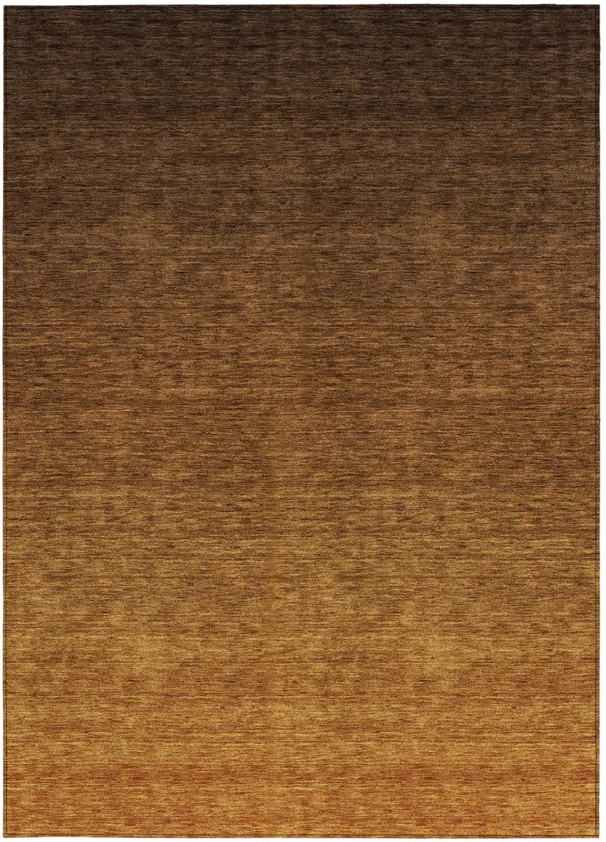 Chocolate And Brown Ombre Washable Indoor Outdoor Area Rug Photo 6