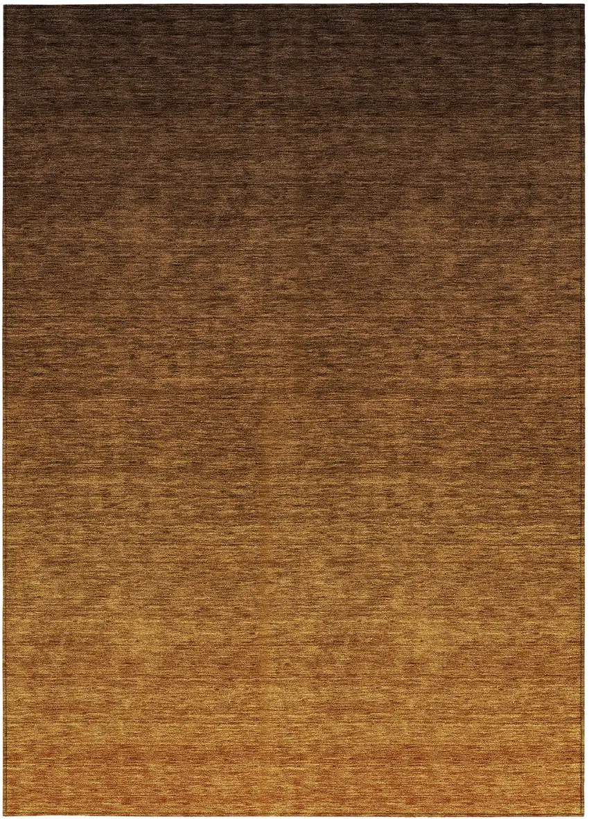 Chocolate And Brown Ombre Washable Indoor Outdoor Area Rug Photo 7