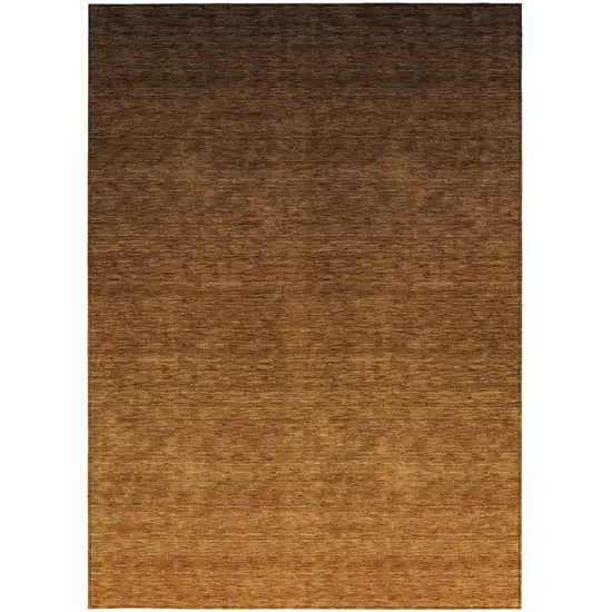 Chocolate And Brown Ombre Washable Indoor Outdoor Area Rug Photo 7