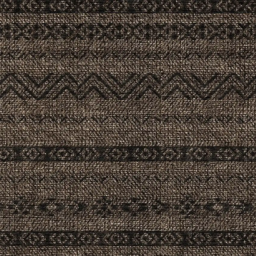 Chocolate And Brown Southwestern Washable Indoor Outdoor Area Rug Photo 6
