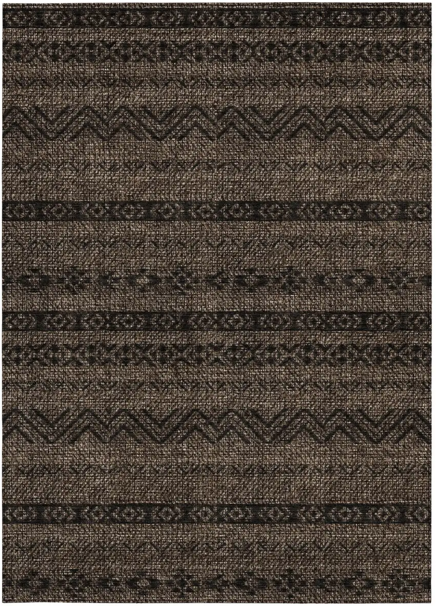 Chocolate And Brown Southwestern Washable Indoor Outdoor Area Rug Photo 7