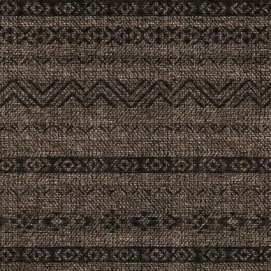 Chocolate And Brown Southwestern Washable Indoor Outdoor Area Rug Photo 6
