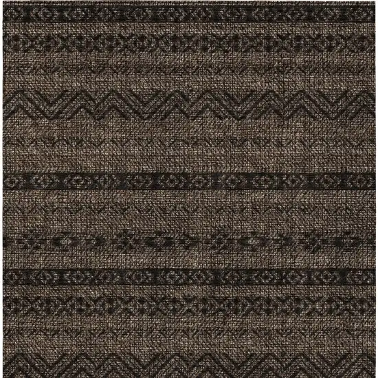 Chocolate And Brown Southwestern Washable Indoor Outdoor Area Rug Photo 7
