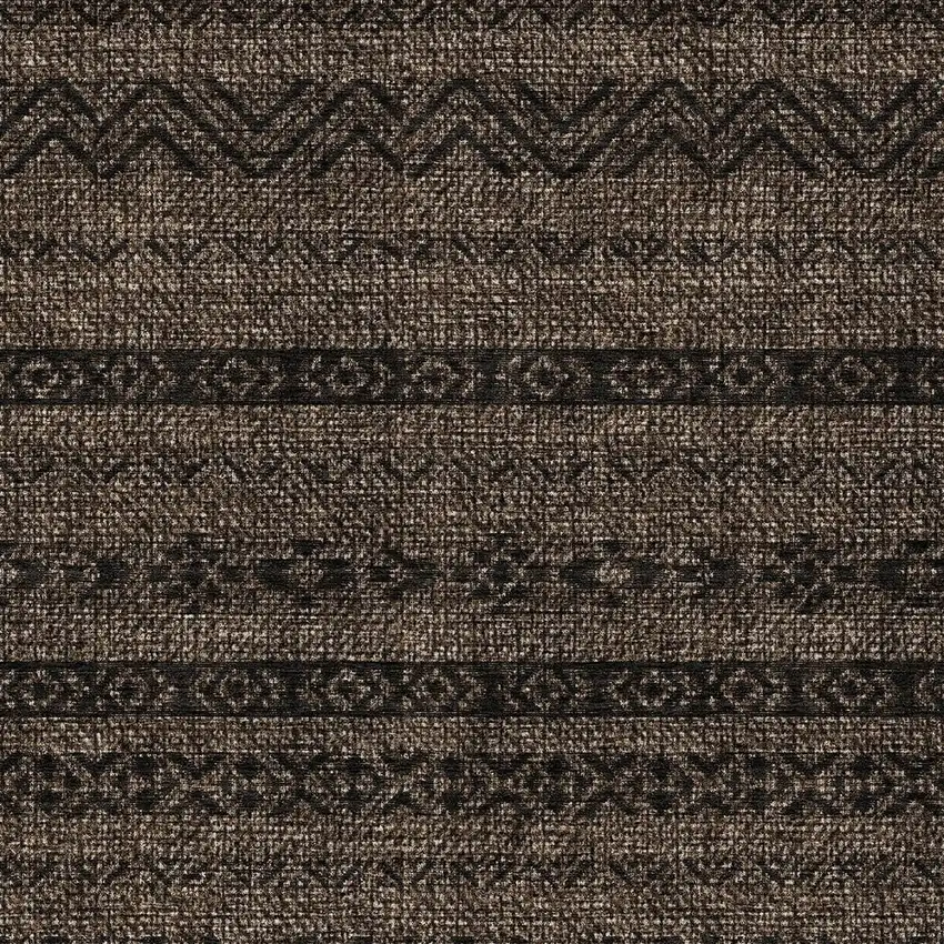 Chocolate And Brown Southwestern Washable Indoor Outdoor Area Rug Photo 6