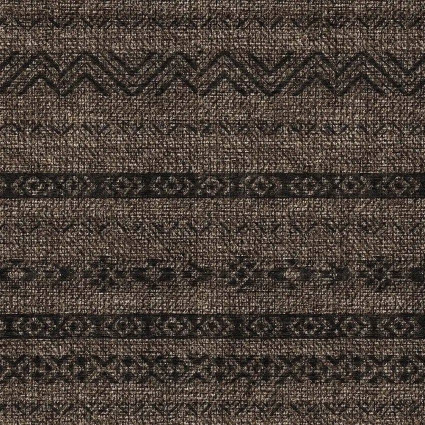Chocolate And Brown Southwestern Washable Indoor Outdoor Area Rug Photo 6