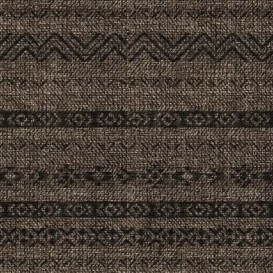 Chocolate And Brown Southwestern Washable Indoor Outdoor Area Rug Photo 6