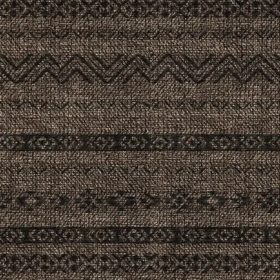 Chocolate And Brown Southwestern Washable Indoor Outdoor Area Rug Photo 6