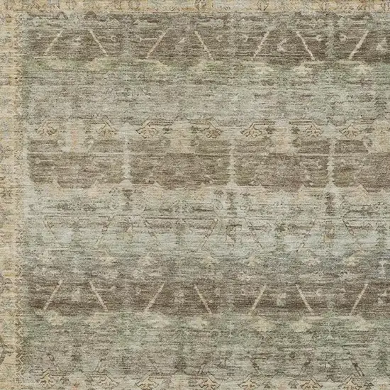 Chocolate And Brown Tribal Washable Indoor Outdoor Area Rug Photo 3