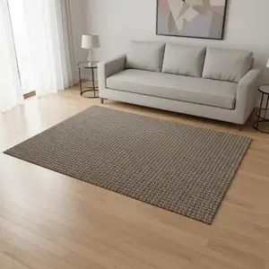 Photo of Chocolate And Coffee Houndstooth Washable Area Rug With UV Protection