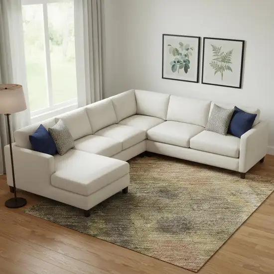 Chocolate And Copper Abstract Washable Area Rug With UV Protection Photo 2